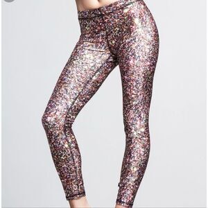 Zara Terez Performance Small leggings active wear glitter capri multicolor